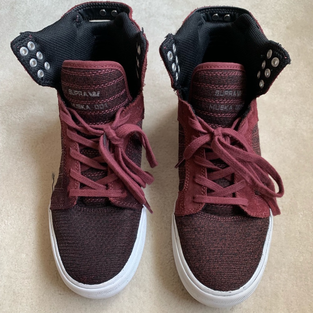 Maroon Supra High Top Sneaker